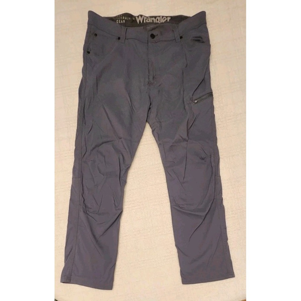 Wrangler All Terrain Gear Pants Men's 38x30 Grey Outdoor Hiking Workwear Stretch